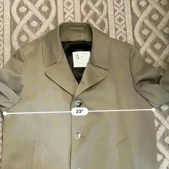 Vintage Mens Sz 40 LONDON FOG Trench Coat Tan with Zip Out Winter Liner Long - Picture 10 of 11